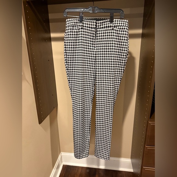 Express Pants - Express Black and White Houndstooth Trousers